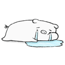 White pig shiboo 2 sticker #13516006