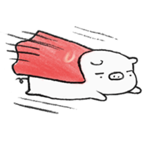 White pig shiboo 2 sticker #13516009