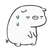 White pig shiboo 2 sticker #13516010