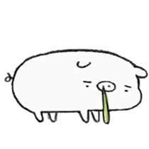 White pig shiboo 2 sticker #13516014