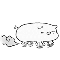 White pig shiboo 2 sticker #13516016