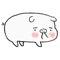 White pig shiboo 2 sticker #13516020