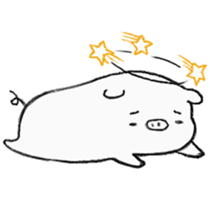 White pig shiboo 2 sticker #13516021