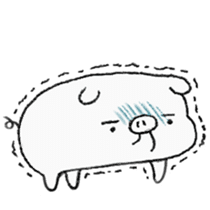 White pig shiboo 2 sticker #13516022
