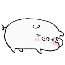 White pig shiboo 2 sticker #13516026