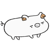 White pig shiboo 2 sticker #13516029