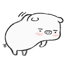 White pig shiboo 2 sticker #13516030