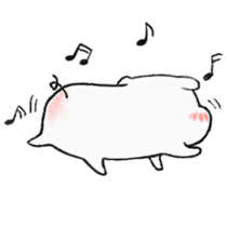 White pig shiboo 2 sticker #13516031