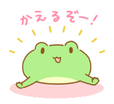 Frog to go home. sticker #13516368