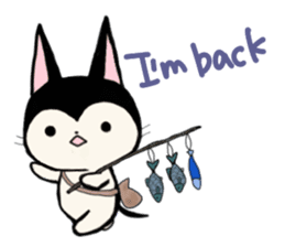 Innocent cat Mocchi -English- sticker #13516605