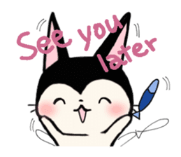 Innocent cat Mocchi -English- sticker #13516606