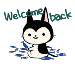 Innocent cat Mocchi -English- sticker #13516607