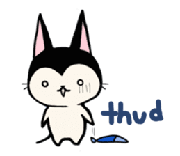 Innocent cat Mocchi -English- sticker #13516610