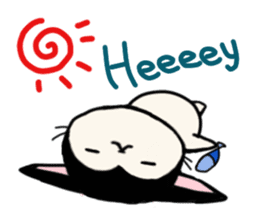 Innocent cat Mocchi -English- sticker #13516614