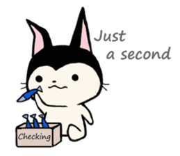 Innocent cat Mocchi -English- sticker #13516623