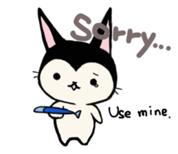 Innocent cat Mocchi -English- sticker #13516624