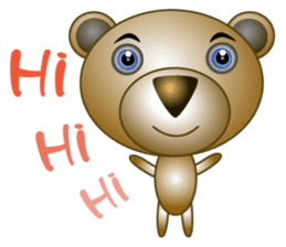 Silly brown Bear sticker #13517950