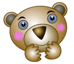 Silly brown Bear sticker #13517954