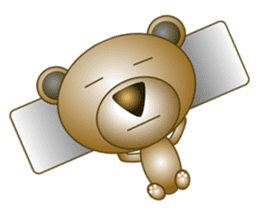 Silly brown Bear sticker #13517958