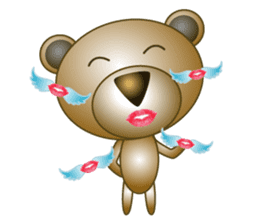Silly brown Bear sticker #13517966