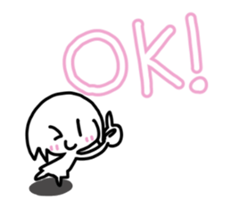 White cute child sticker #13520855