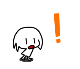 White cute child sticker #13520891