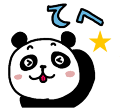 PANDA with colored letters sticker #13523288