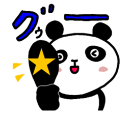 PANDA with colored letters sticker #13523291