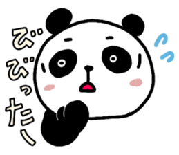 PANDA with colored letters sticker #13523295