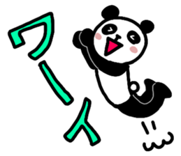 PANDA with colored letters sticker #13523298