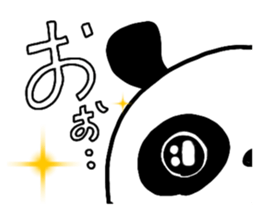 PANDA with colored letters sticker #13523299