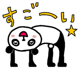 PANDA with colored letters sticker #13523303
