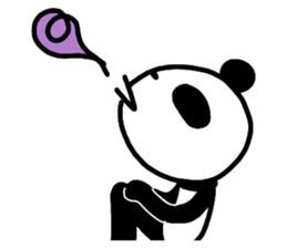 PANDA with colored letters sticker #13523317