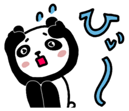 PANDA with colored letters sticker #13523324