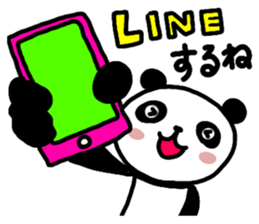 PANDA with colored letters sticker #13523325