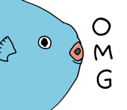 Aquarium funny fish Sticker sticker #13523488