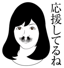 Nose hair of women 3 sticker #13523712