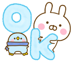 Rabbit Usahina friendly winter sticker #13524861