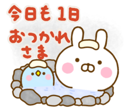 Rabbit Usahina friendly winter sticker #13524875