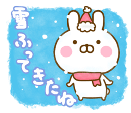 Rabbit Usahina friendly winter sticker #13524881