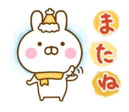 Rabbit Usahina friendly winter sticker #13524885