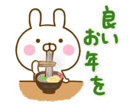 Rabbit Usahina friendly winter sticker #13524889