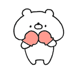 Friendly white bear6 sticker #13526783