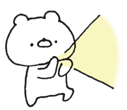 Friendly white bear6 sticker #13526786