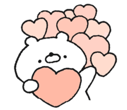 Friendly white bear6 sticker #13526790