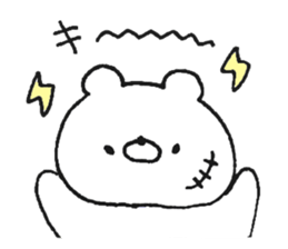 Friendly white bear6 sticker #13526803