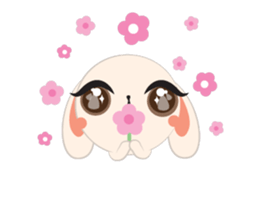 Sweet eye rabbit sticker #13526920