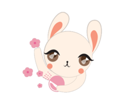 Sweet eye rabbit sticker #13526923