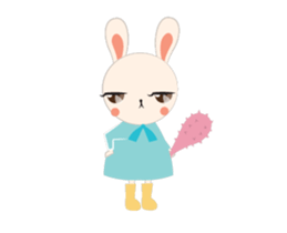 Sweet eye rabbit sticker #13526931