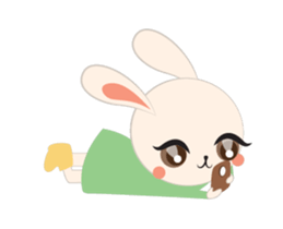 Sweet eye rabbit sticker #13526933